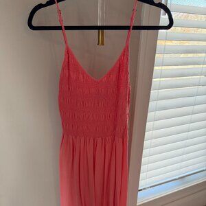 Wild Fable Salmon Pink Smocked Maxi Dress
